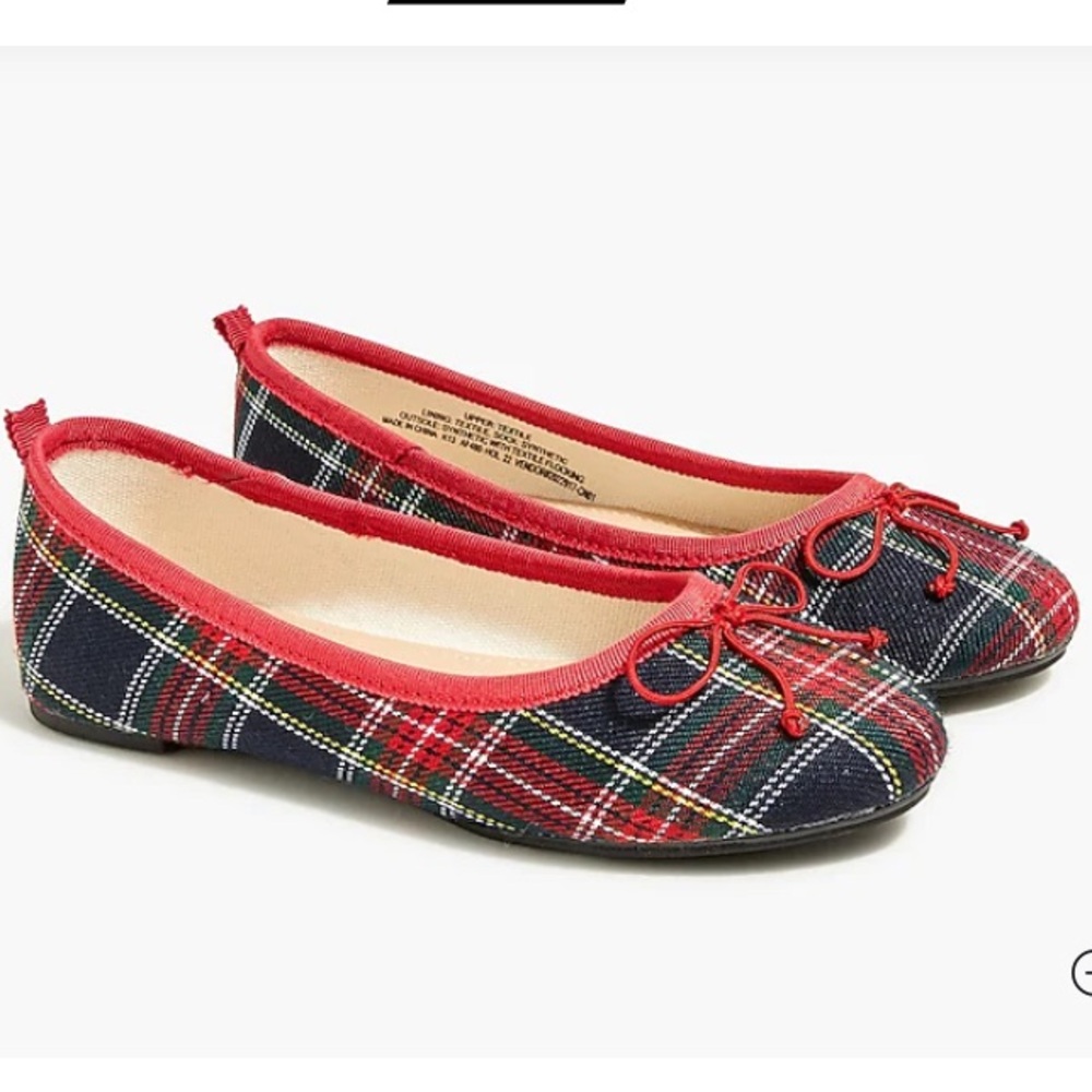 New w Tag: J Crew Crewcuts Tartan Ballet Flat